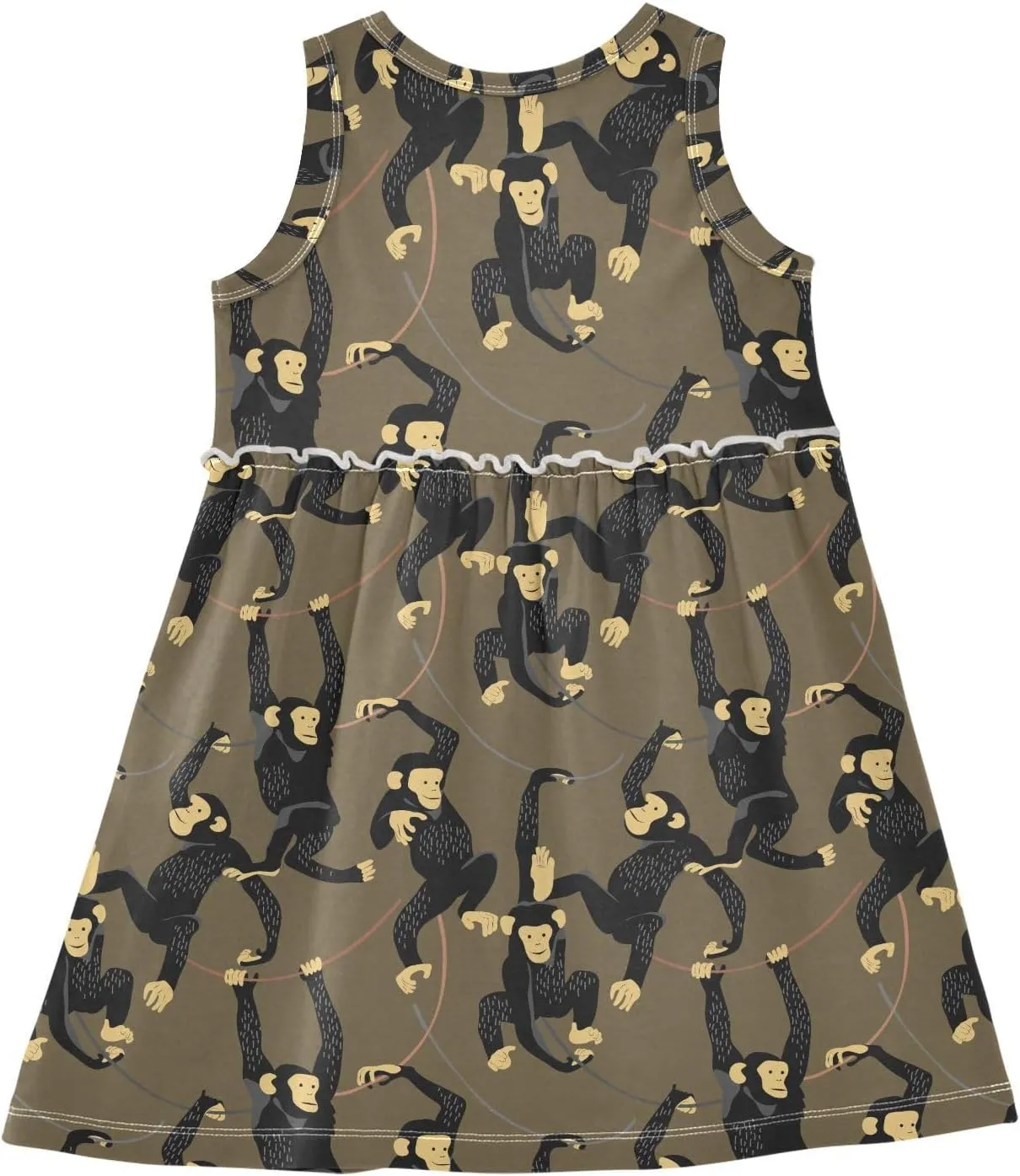 Toddler Girls Dress Sleeveless Cotton Casual Clothes for Home Party Beach Sundress 2-8Y