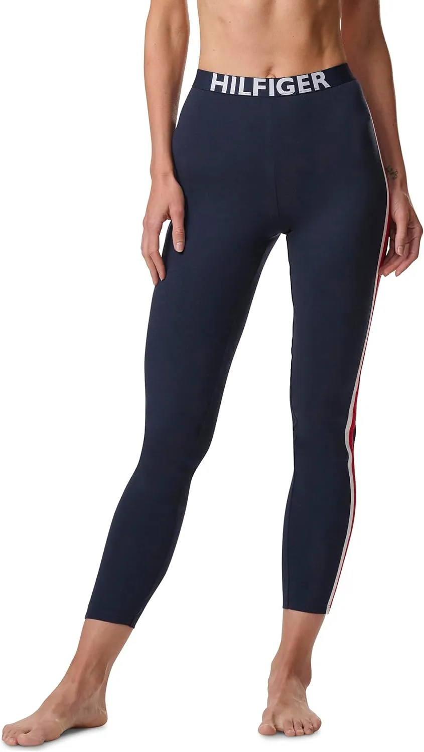 Tommy Hilfiger Women's Loungewear Retro Style Th Graphic Logo Pajama Bottom Legging Pant