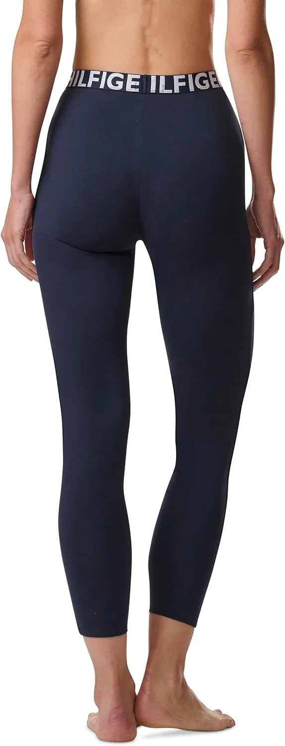 Tommy Hilfiger Women's Loungewear Retro Style Th Graphic Logo Pajama Bottom Legging Pant