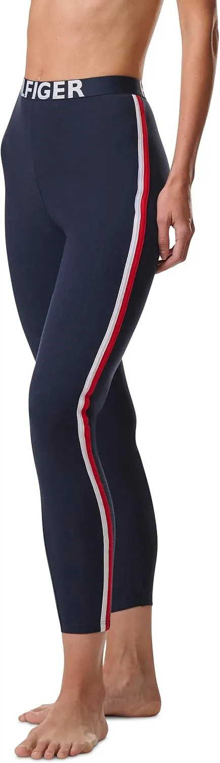Tommy Hilfiger Women's Loungewear Retro Style Th Graphic Logo Pajama Bottom Legging Pant