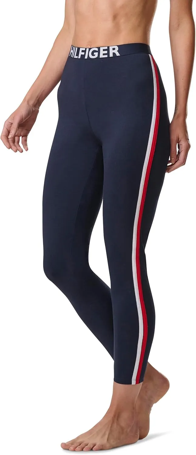 Tommy Hilfiger Women's Loungewear Retro Style Th Graphic Logo Pajama Bottom Legging Pant