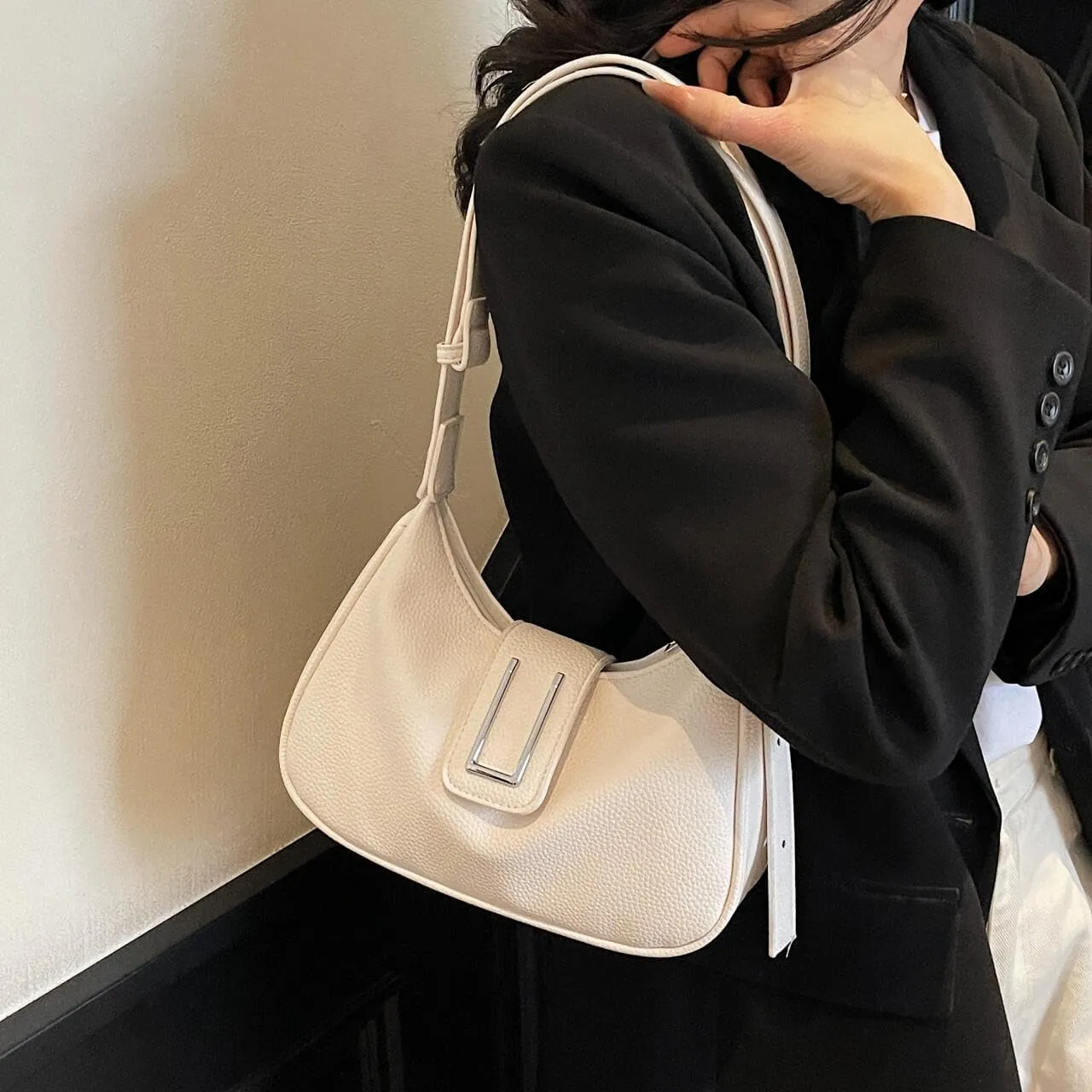 Trendy Shoulder Crossbody Hobo Bag for women Handbags,Lichee Pattern Cute Purse with Adjustable Strap