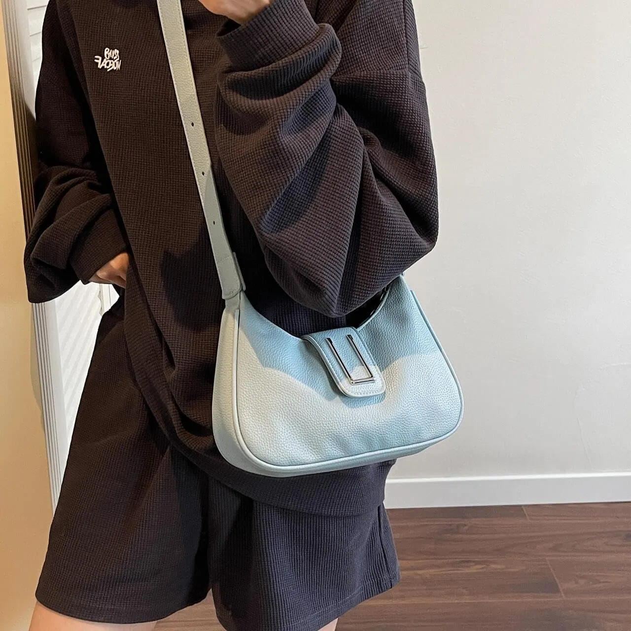 Trendy Shoulder Crossbody Hobo Bag for women Handbags,Lichee Pattern Cute Purse with Adjustable Strap