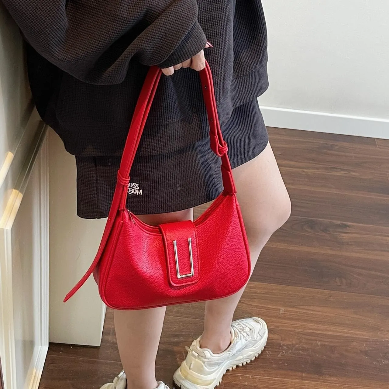 Trendy Shoulder Crossbody Hobo Bag for women Handbags,Lichee Pattern Cute Purse with Adjustable Strap