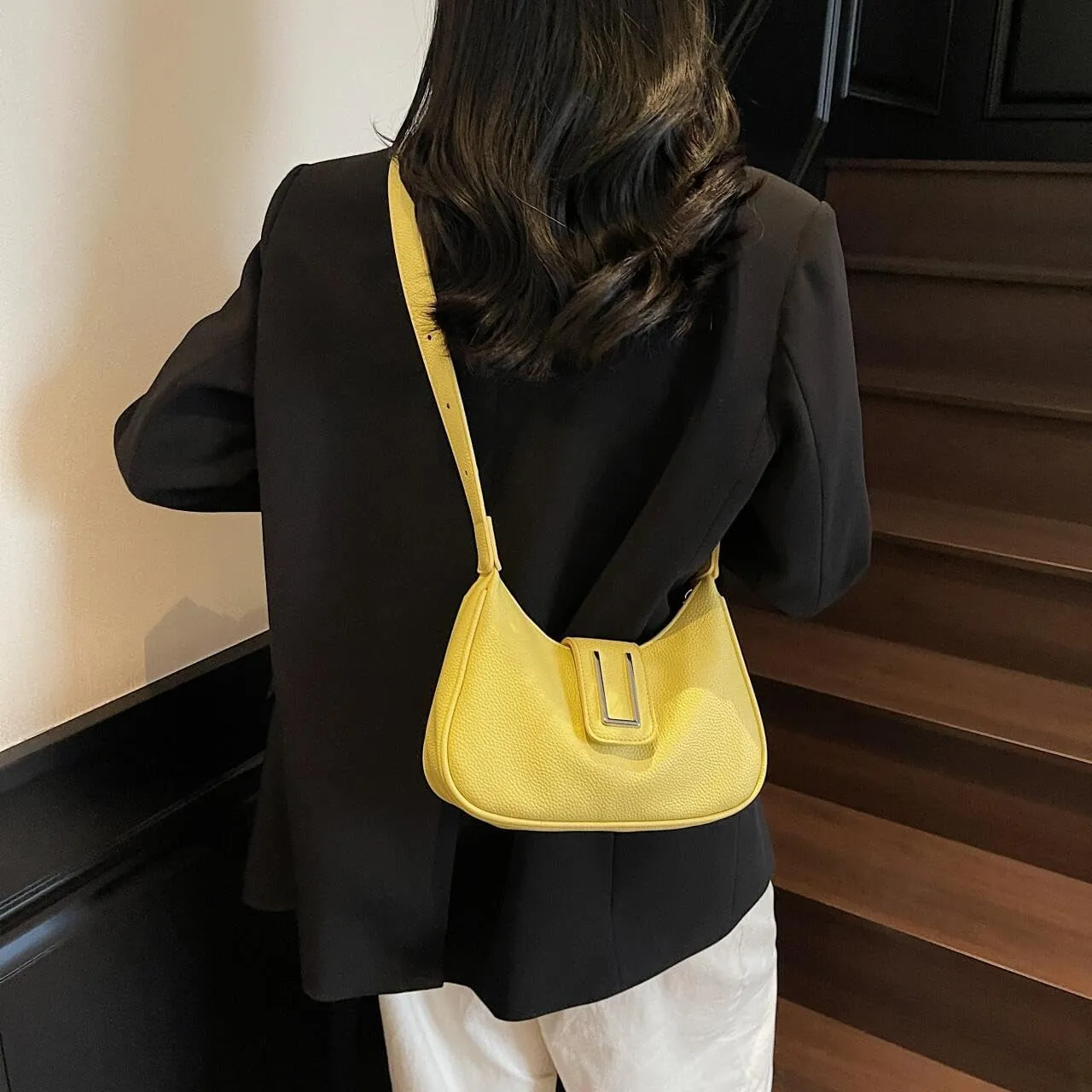 Trendy Shoulder Crossbody Hobo Bag for women Handbags,Lichee Pattern Cute Purse with Adjustable Strap