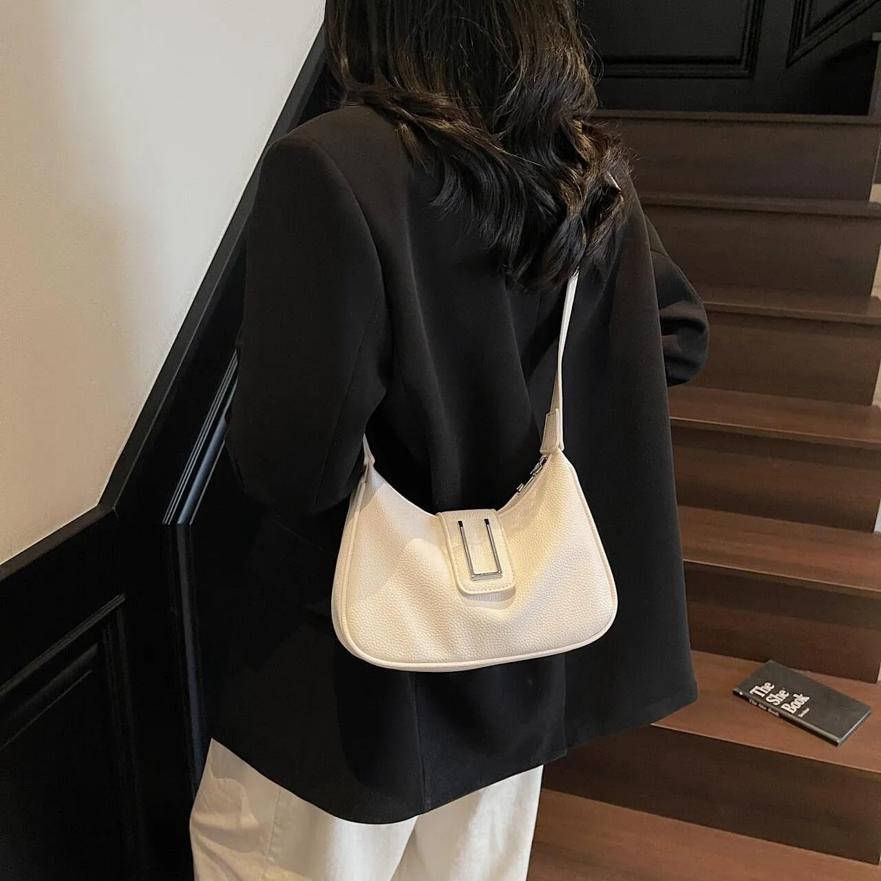 Trendy Shoulder Crossbody Hobo Bag for women Handbags,Lichee Pattern Cute Purse with Adjustable Strap