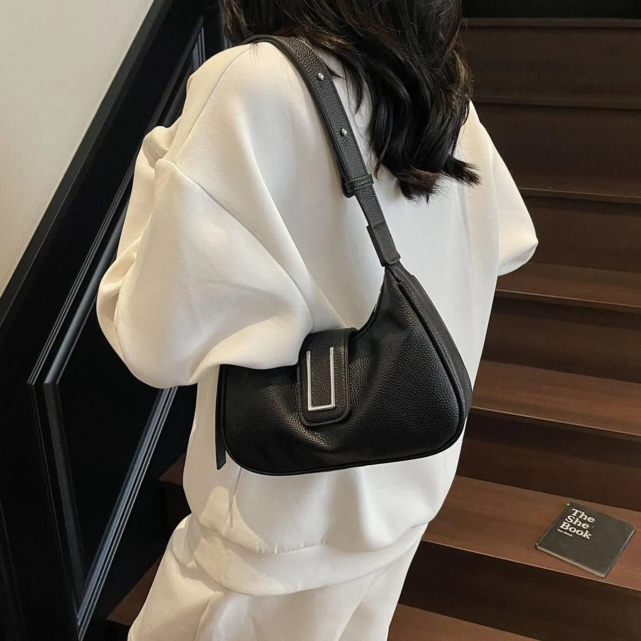 Trendy Shoulder Crossbody Hobo Bag for women Handbags,Lichee Pattern Cute Purse with Adjustable Strap