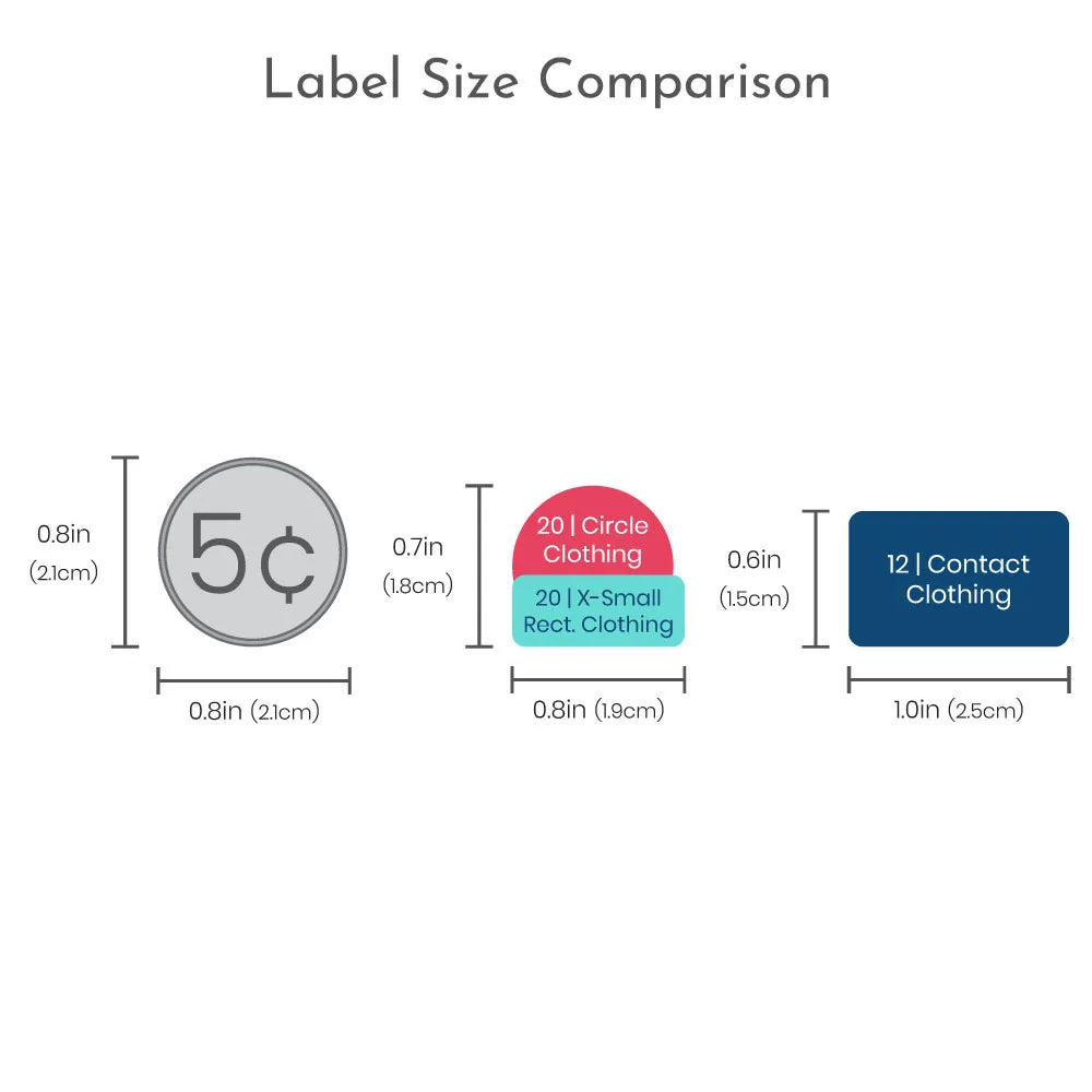 Two-tone Clothing Labels Pack