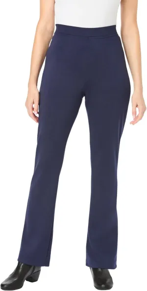 Woman Within Plus Size Bootcut Ponte Stretch Knit Pant