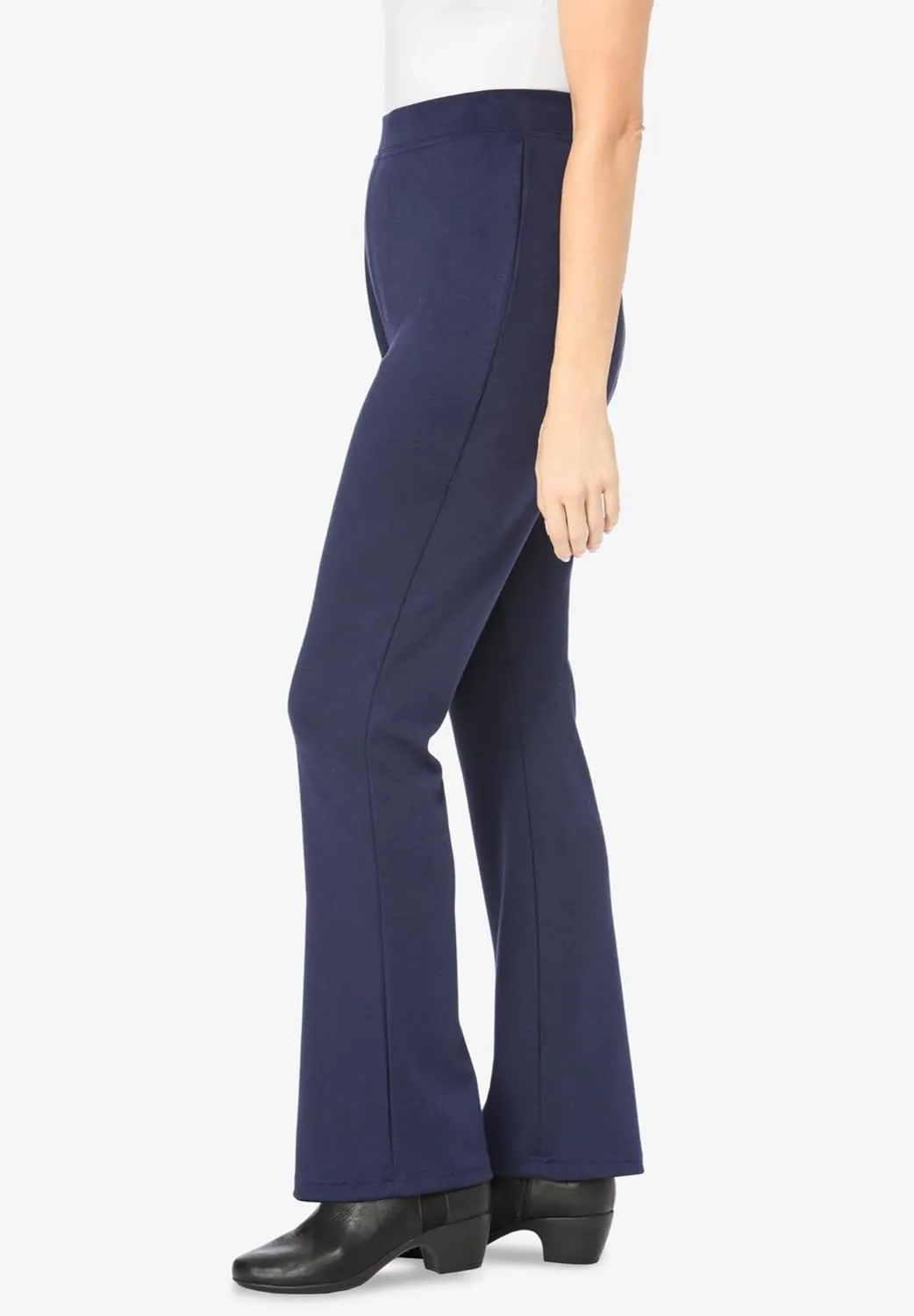 Woman Within Plus Size Bootcut Ponte Stretch Knit Pant