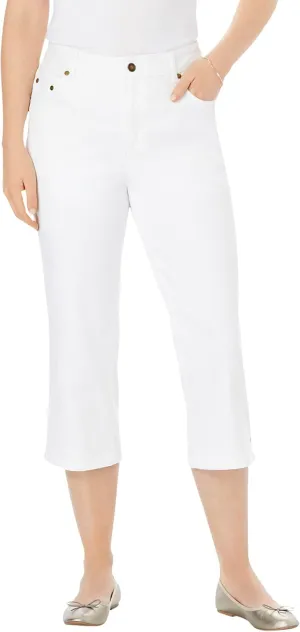 Woman Within Plus Size Capri Stretch Denim Jean