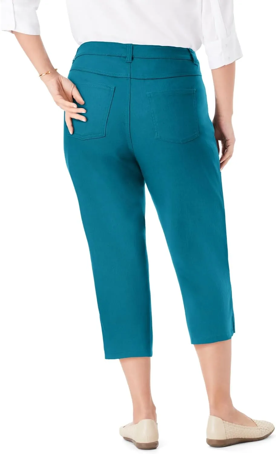 Woman Within Plus Size Capri Stretch Denim Jean