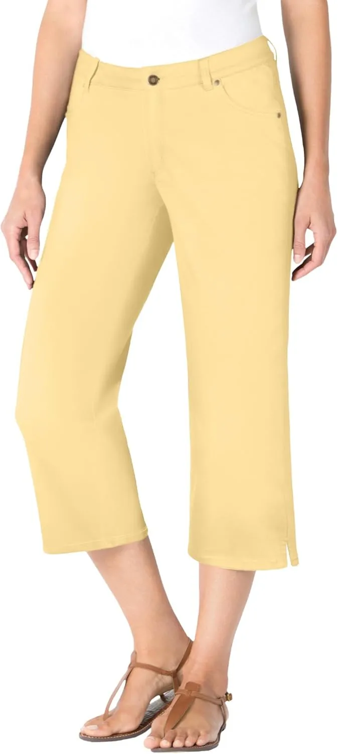 Woman Within Plus Size Capri Stretch Denim Jean