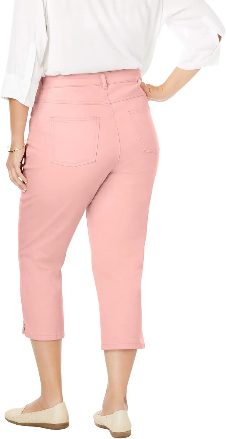 Woman Within Plus Size Capri Stretch Denim Jean