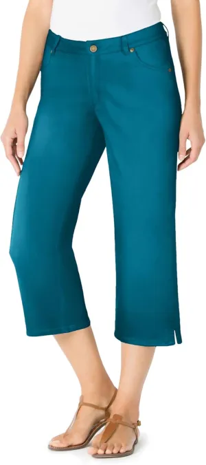 Woman Within Plus Size Capri Stretch Denim Jean