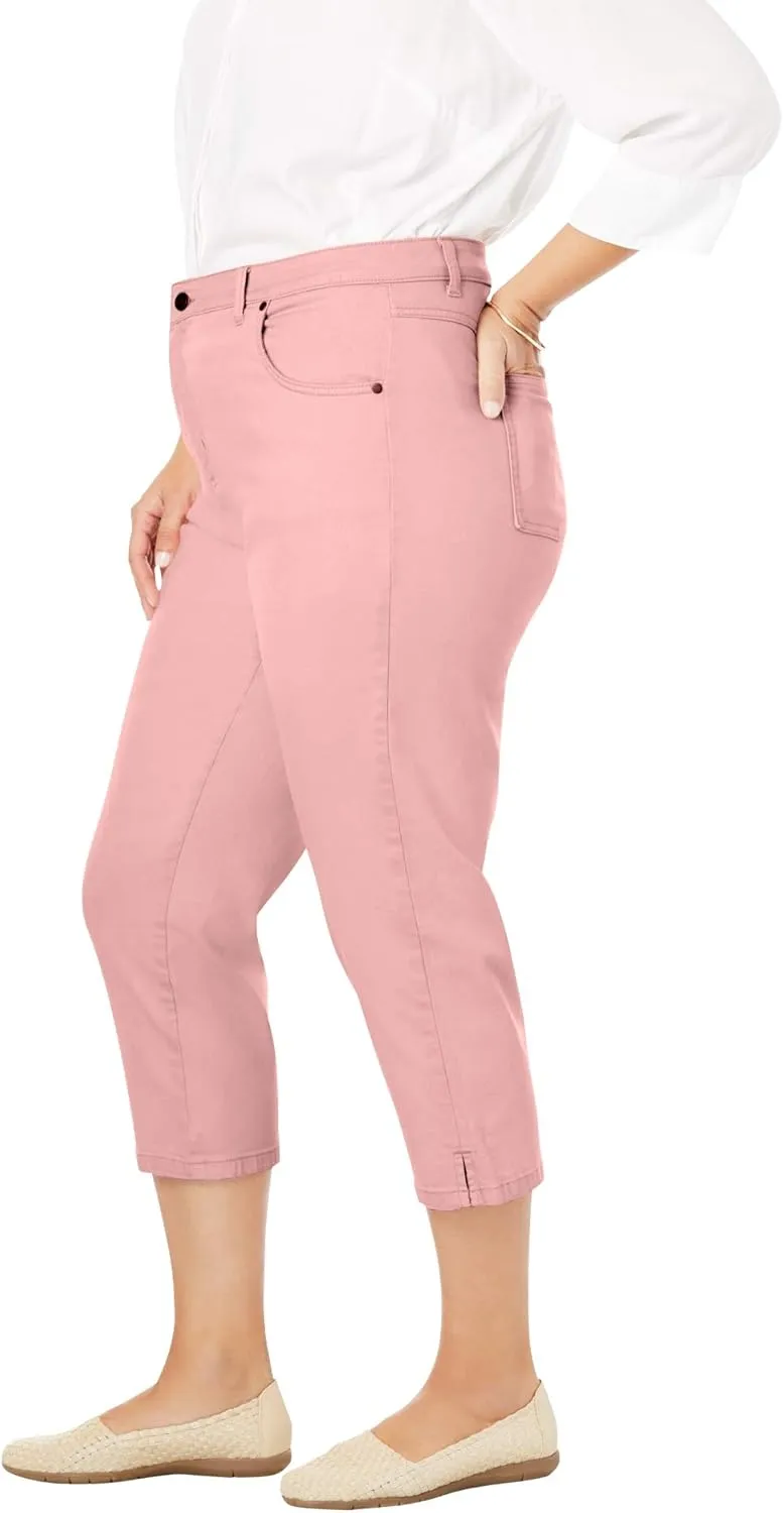 Woman Within Plus Size Capri Stretch Denim Jean