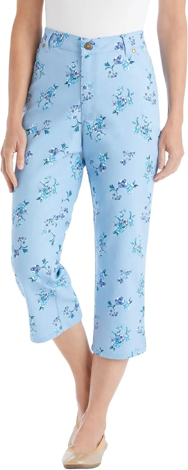 Woman Within Plus Size Capri Stretch Denim Jean