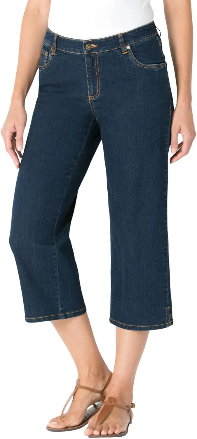 Woman Within Plus Size Capri Stretch Denim Jean