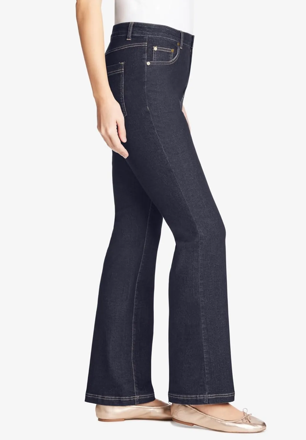Woman Within Plus Size Petite Bootcut Stretch Denim Jean