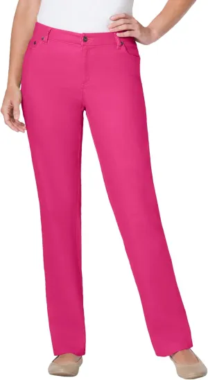 Woman Within Plus Size Straight-Leg Stretch Denim Jean
