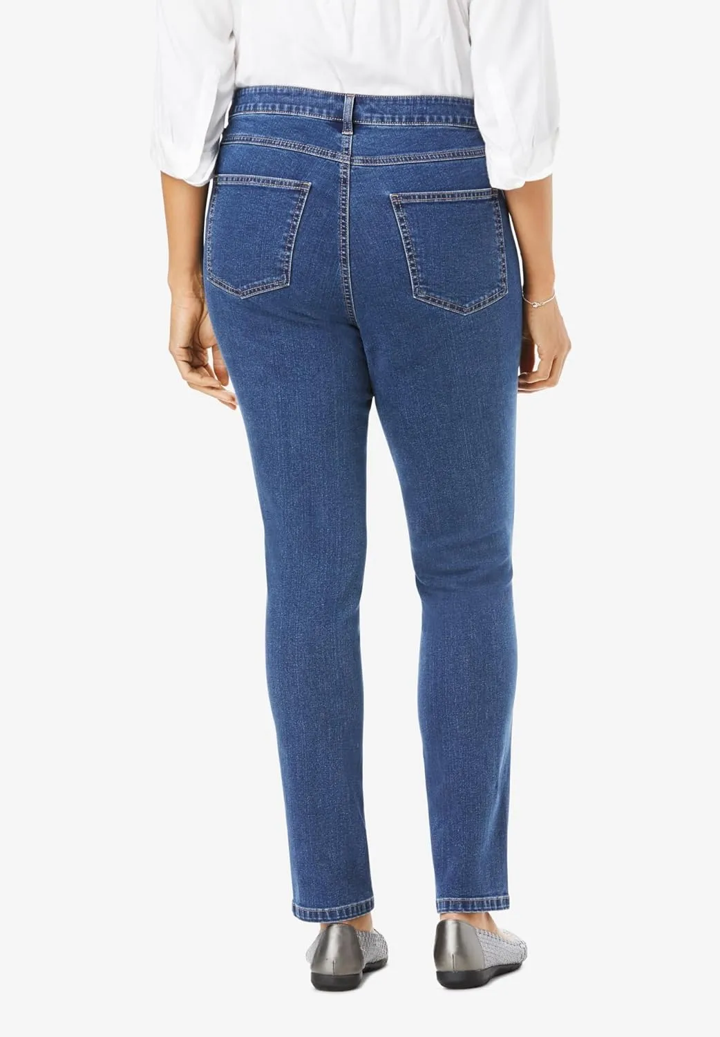 Woman Within Plus Size Stretch Slim Denim Jean