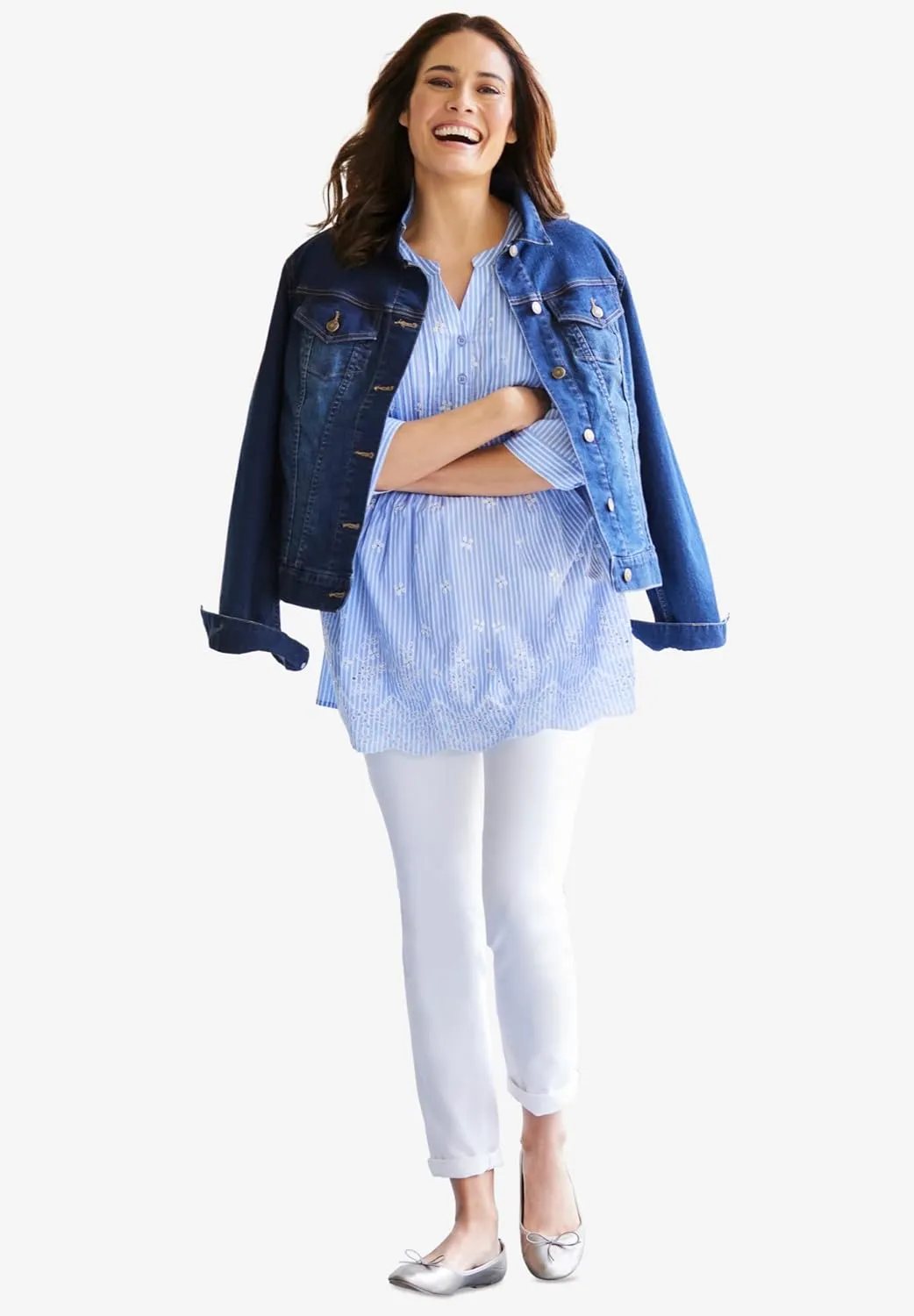 Woman Within Plus Size Stretch Slim Denim Jean