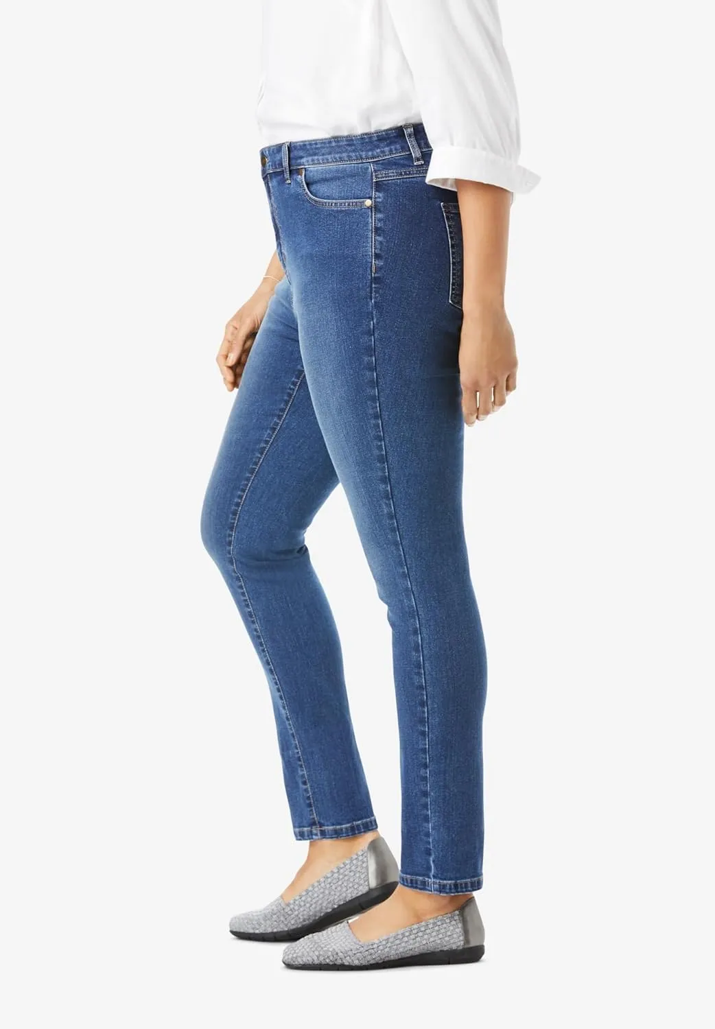 Woman Within Plus Size Stretch Slim Denim Jean