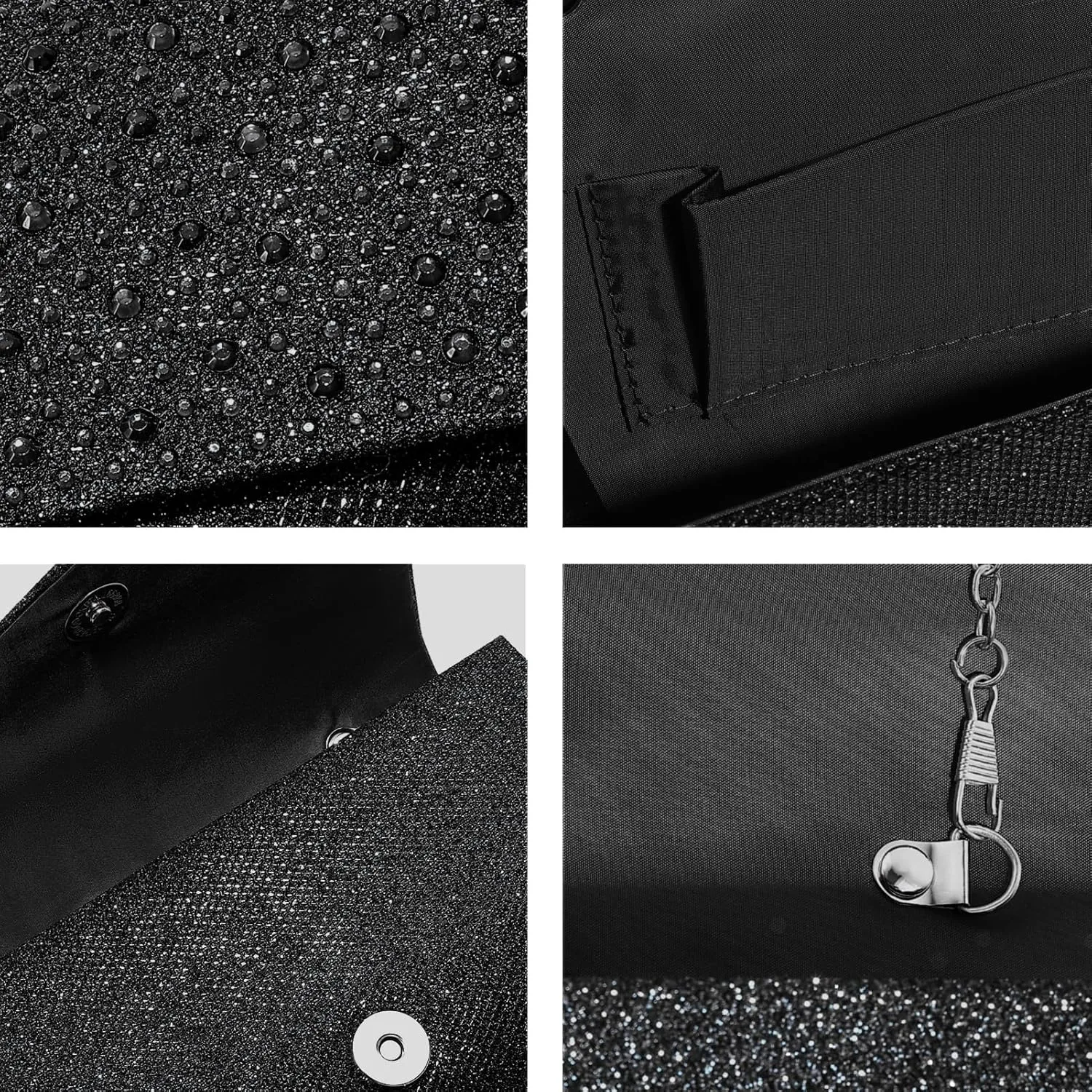 Women Evening Bag Clutch Rhinestone Envelope Party Handbag Bridal Prom Purse