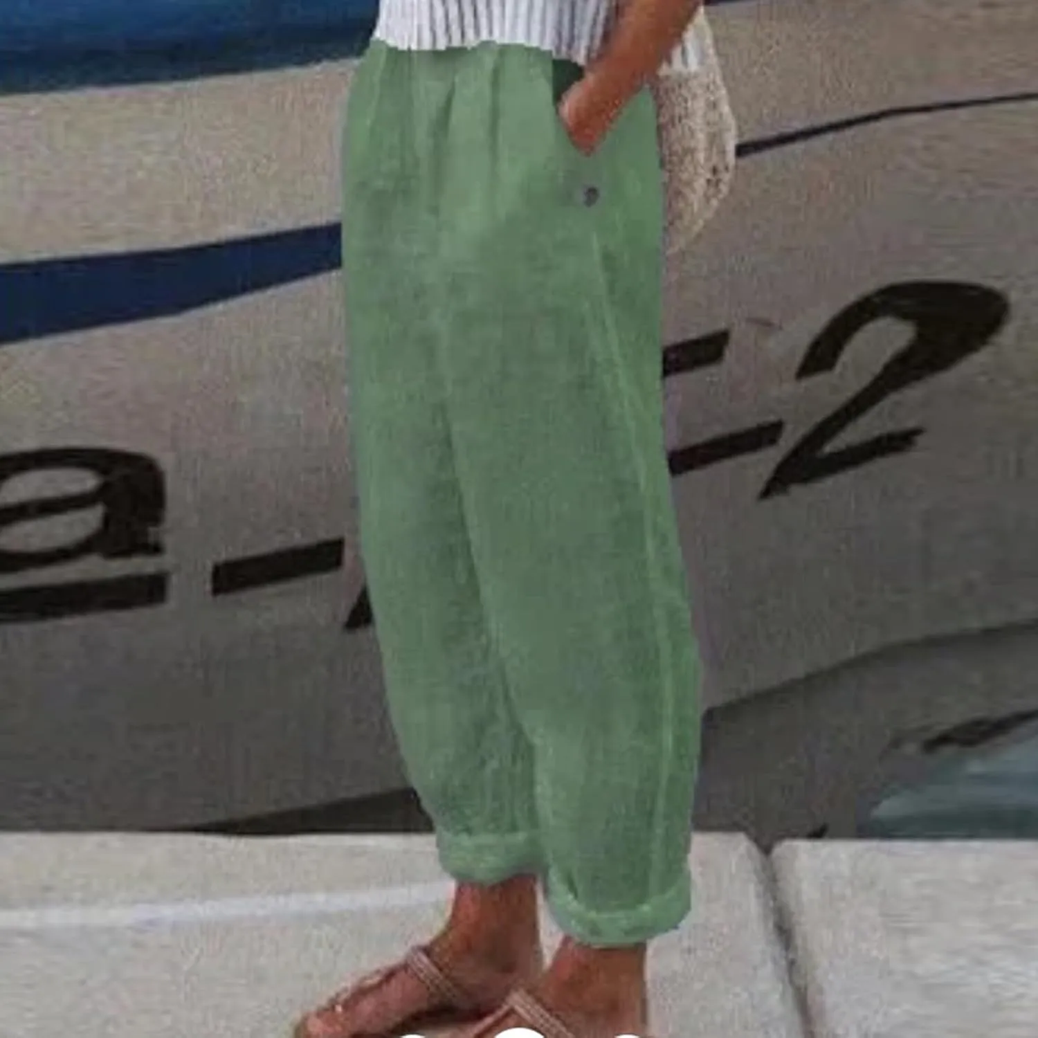 Women's Casual Wide Leg Palazzo Pants High Waist Loose Casual Pants Long Straight Drawstring Pants Trousers