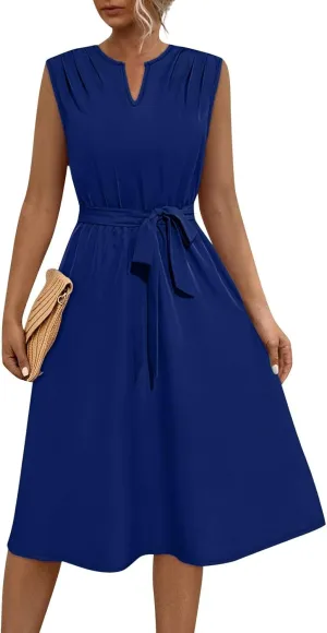 Women's Cocktail Party Work Dress Sexy V Neck Sleeveless Vacation Dress Casual A-Line Mini Sundress Short Dress