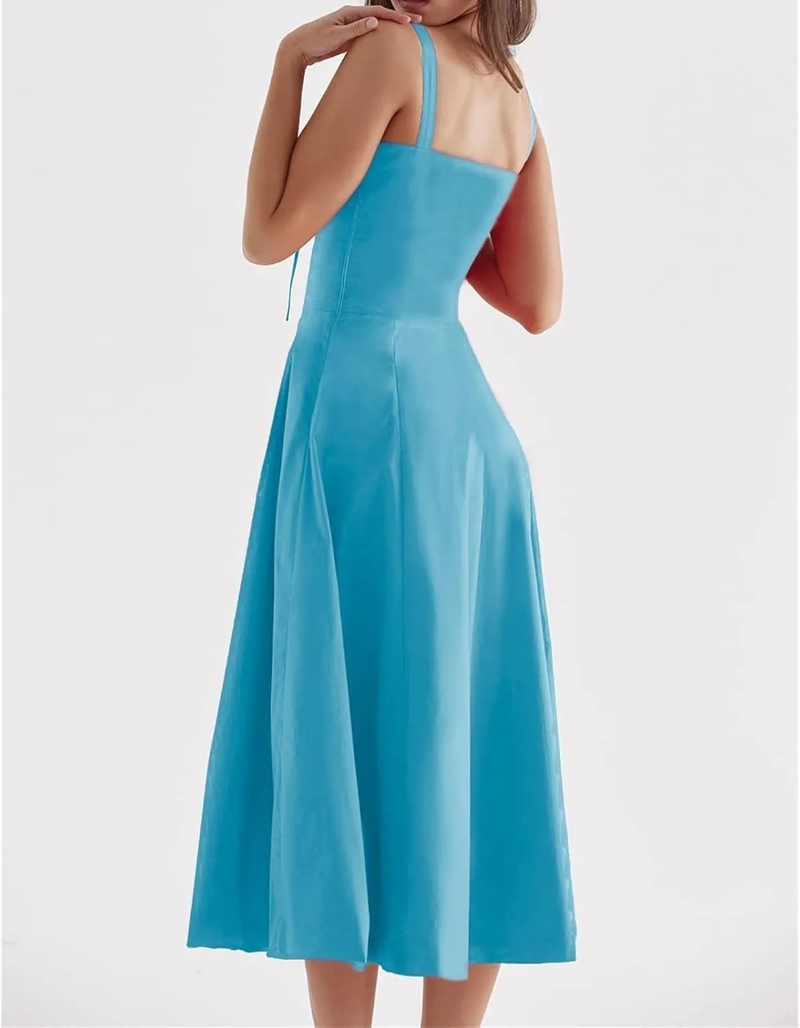 Womens Floral Corset Dress Sleeveless Formal Cocktail Dresses Boho Flowy Slit Going Out A Line Swing Sundress