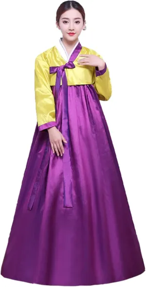 Women's Korean Hanbok Dress Short Tops Long Skirt Cosplay Costume