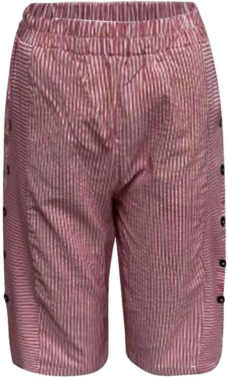 Women's Linen Pants Summer Casual Straight Wide Leg Palazzo Pants Ladies Lounge Trouser Lightweight Beach with Pocket