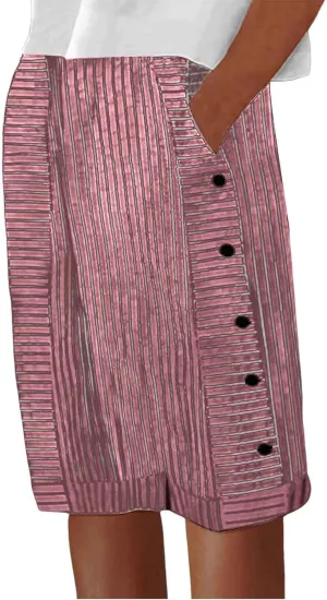 Women's Linen Pants Summer Casual Straight Wide Leg Palazzo Pants Ladies Lounge Trouser Lightweight Beach with Pocket