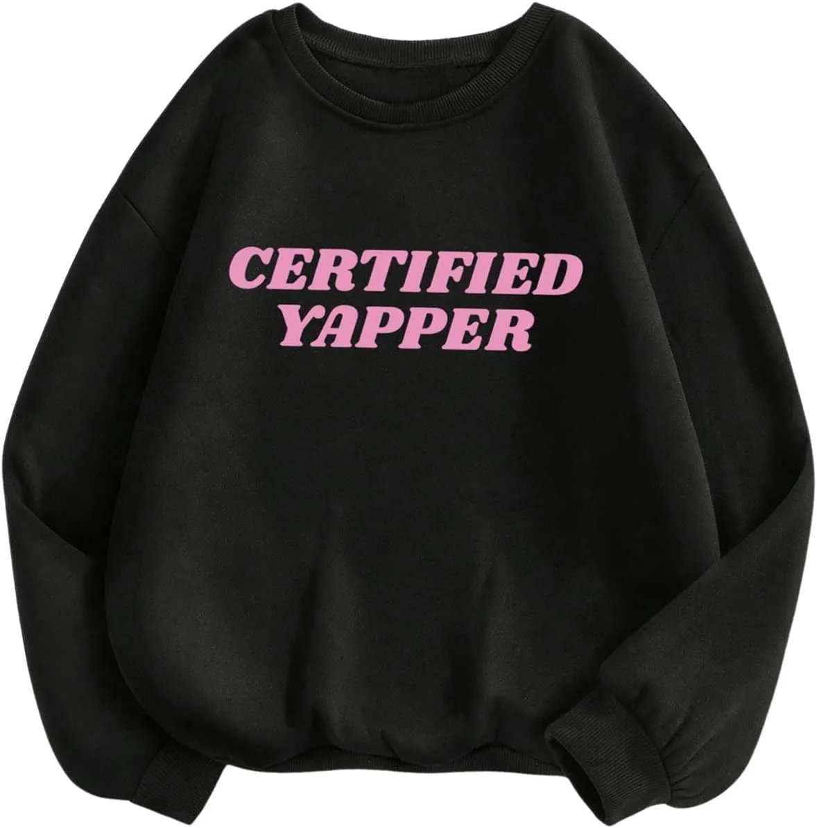 Women's Oversized Graphic Sweatshirt Drop Shoulder Long Sleeve Crewneck Pullover Tops