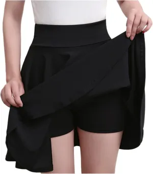 Women's Pleated Mini Skirts Built in Shorts Tummy Control high Waisted a-line Skirts Teen Girls Tennis Golf Skorts
