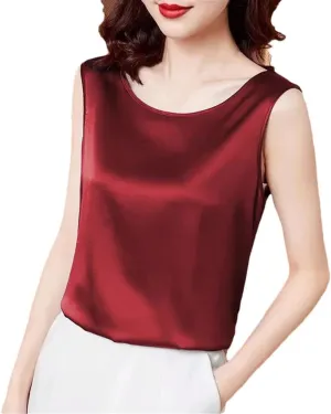 Women's Round Neck Solid Color Casual Simple Temperament Office Camisole