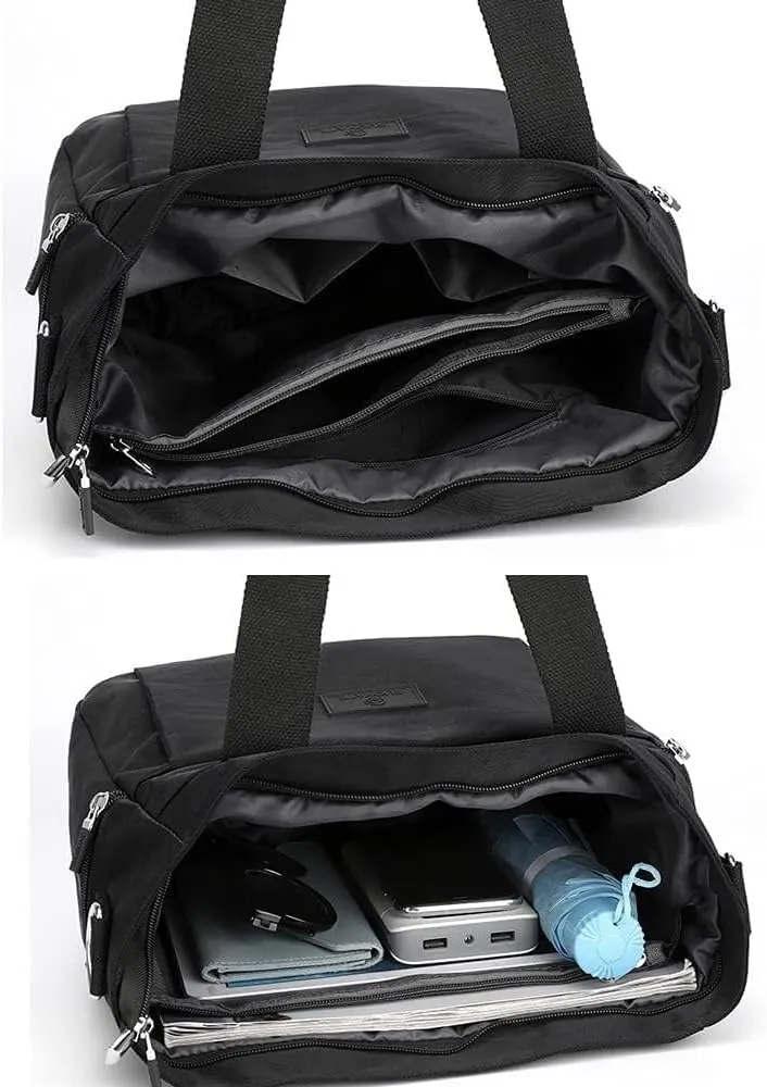 Women's Shoulder Bag Commuting Canvas Messenger Bag Shoulder Hobo Crossbody Bags With Pockets Large Capacity