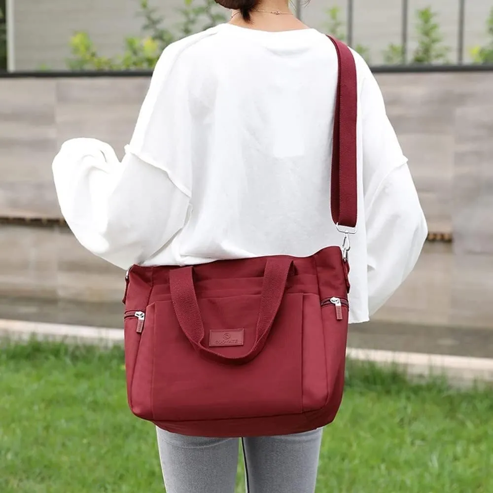 Women's Shoulder Bag Commuting Canvas Messenger Bag Shoulder Hobo Crossbody Bags With Pockets Large Capacity