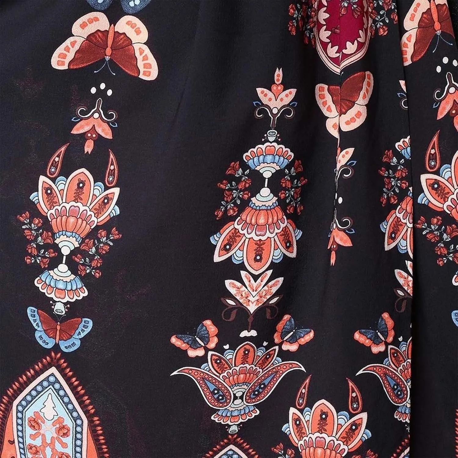 Women's Summer Bohemian Floral Print Split Beach Party Maxi Dress Wrap V Neck Short Sleeve Casual Long Dresses
