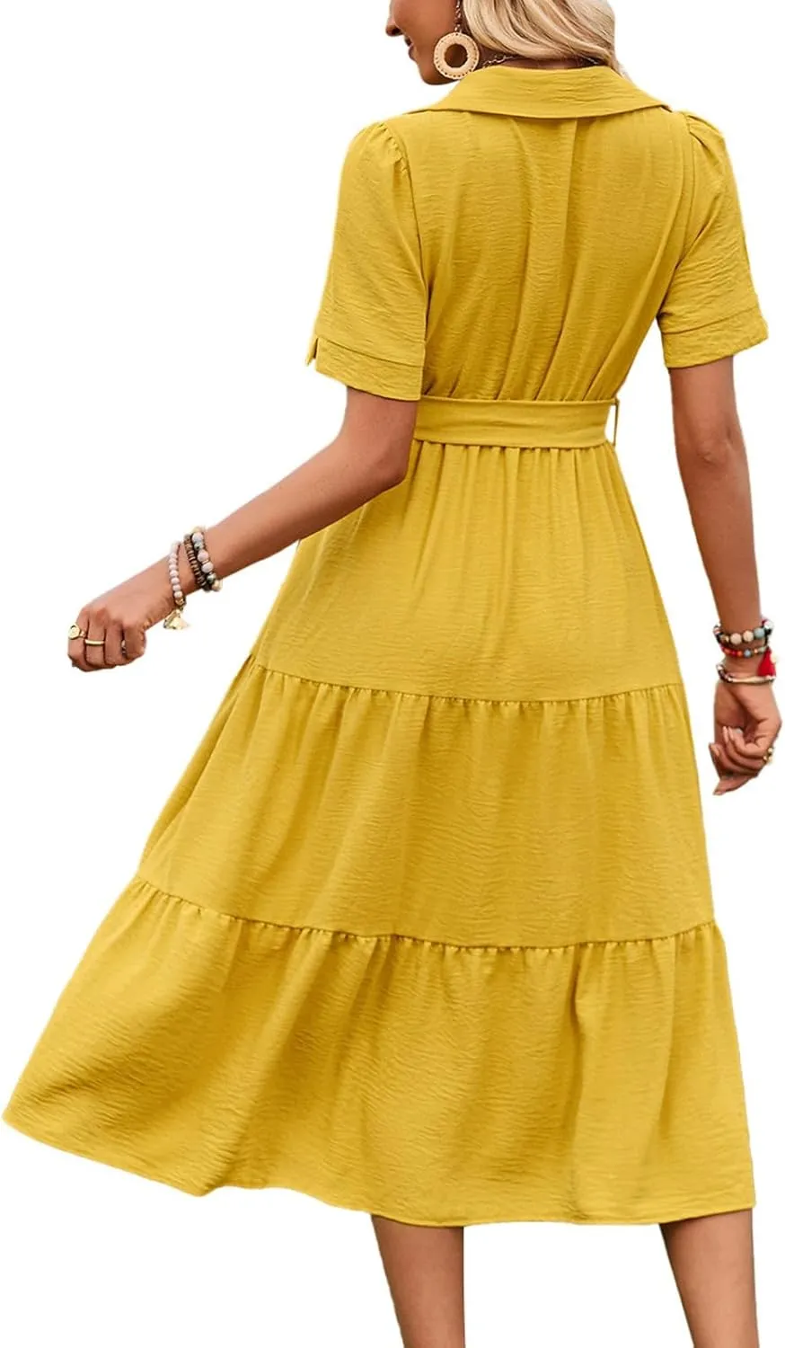 Women's Summer Dress One Shoulder Ruffle Sleeveless Empire Waist Wedding Guest Dresses Ruched A Line Flowy Sundresses