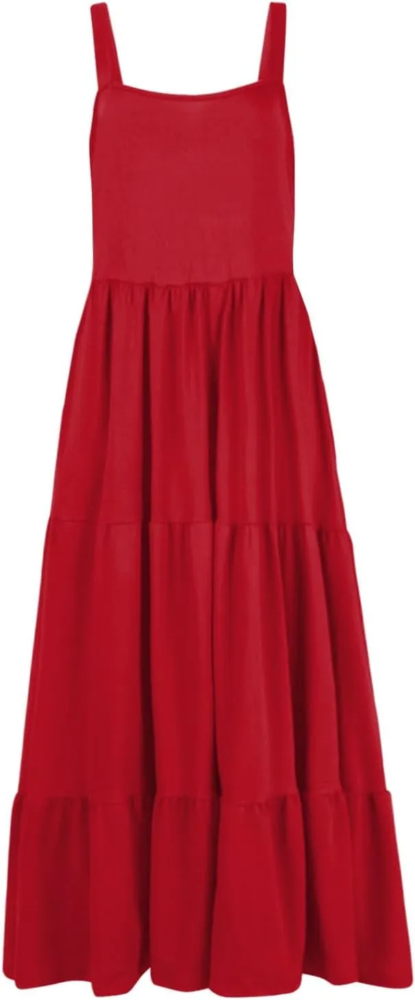 Women's Summer Dresses Halter Neck Sleeveless Smocked Backless Floral Flowy Tiered A Line Boho Beach Maxi Dress