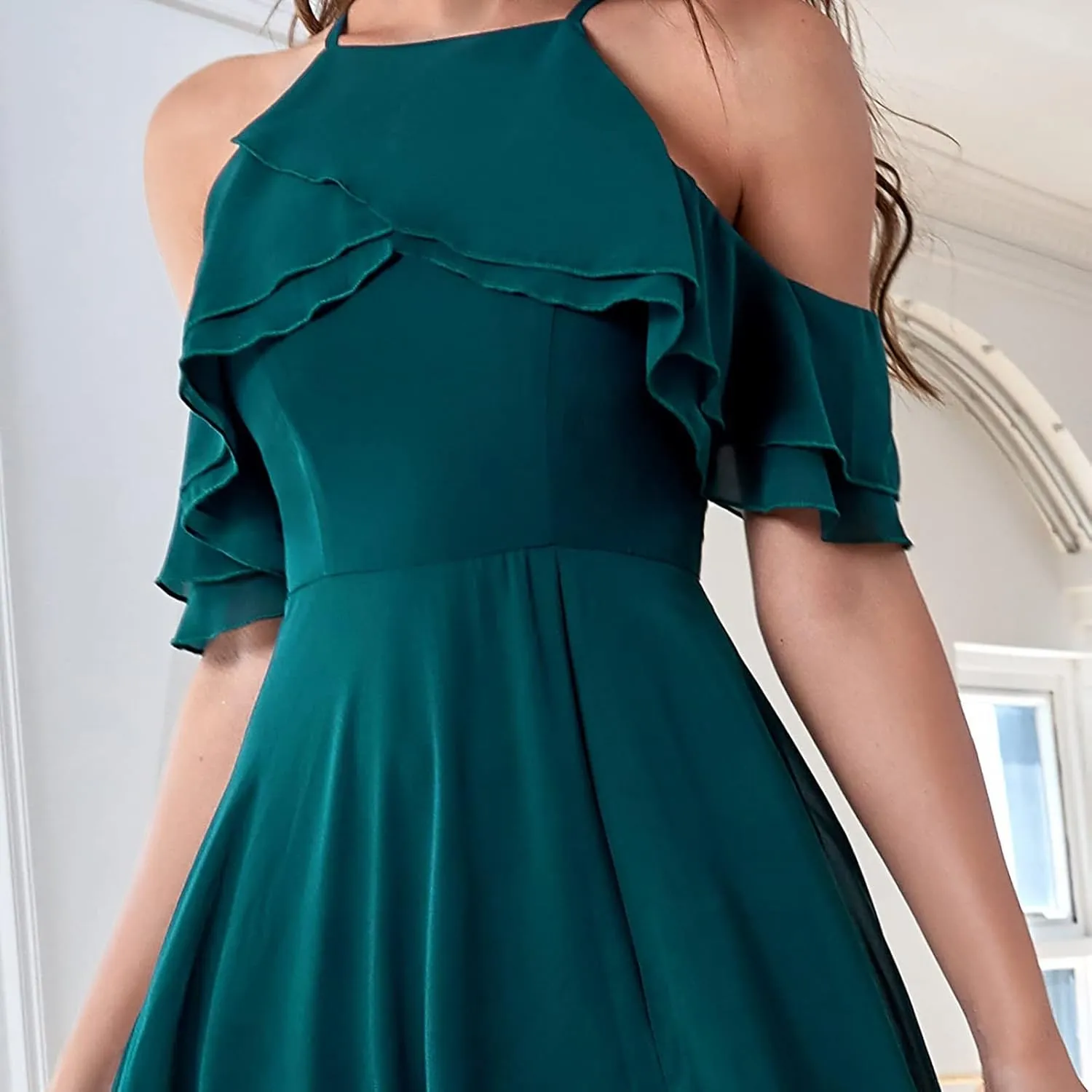 Women's Summer Maxi Dress Casual Gradient Sleeveless Dress Split Floral Sundress Beach Vacation Flowy Long Dresses