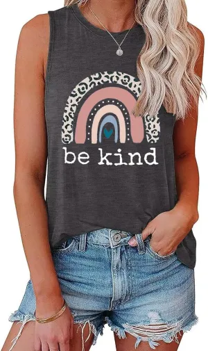 Womens Summer Tank Tops Beach Vacation Fashion Outfits Clothes Loose Fit Casual Crewneck Spring Sleeveless Shirts