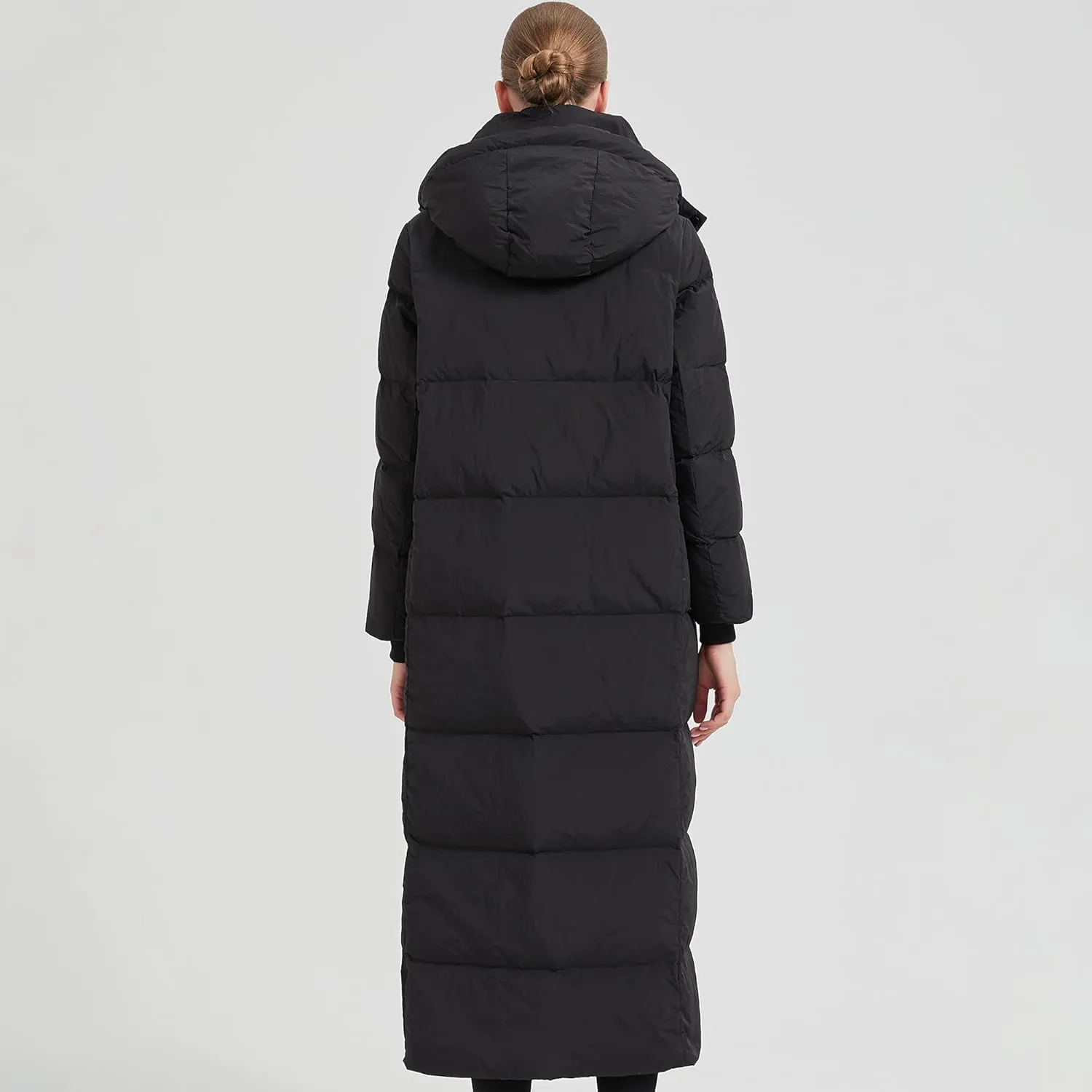 Womens Thick Long Down Jacket Ultra Warm Hooded Winter Coat with Full-Length Coverage