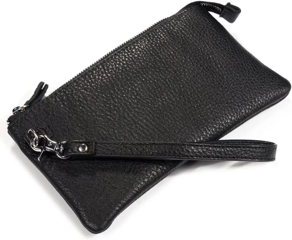 Wristlet Clutch Purse Leather Cell Phone Wallet Handbag for Women with Wrist Strap Wallet Purse