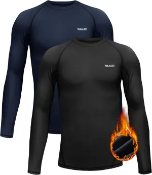 Youth Boys Girls Thermal Compression Shirt Fleece Lined Turtle Neck Top Athletic Base Layer Undershirt
