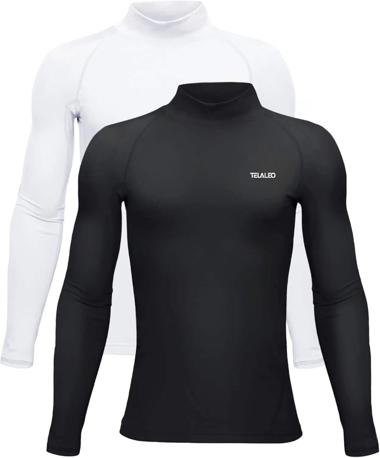 Youth Boys Girls Thermal Compression Shirt Fleece Lined Turtle Neck Top Athletic Base Layer Undershirt