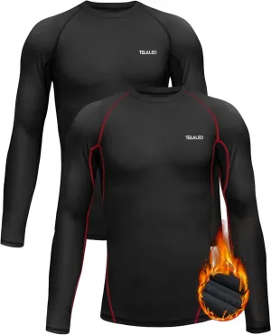 Youth Boys Girls Thermal Compression Shirt Fleece Lined Turtle Neck Top Athletic Base Layer Undershirt