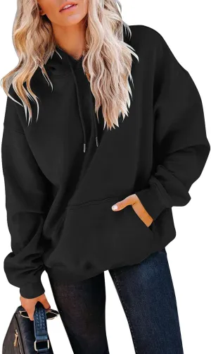 Yuccalley Women's Long Sleeve Fashion Pocket Hoodies Casual Pullover Tops